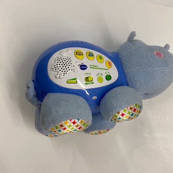 VTech Baby Lil' Critters Soothing Starlight Hippo, Blue - Picture 8 of 8